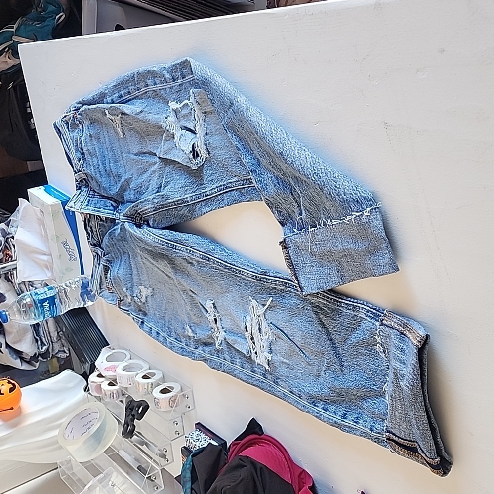 Women's Straight Leg Jeans - Blue